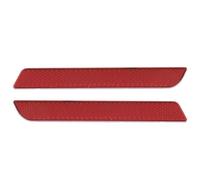 Reflector de marcador lateral, par de alforjas de motocicleta Reflector Tapa de cierre Advertencia de seguridad Ajuste para turismo FLT FLHT FLHRC(rojo)