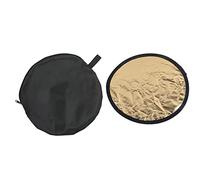 Reflector de Oro Plateado, Reflector de Fotografía Portátil Redondo de Relleno Suave Que Hace Que la Imagen Sea Más Completa con Bolsa de Almacenamiento para Transmisión en Vivo