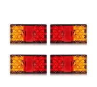 Reflector De Parachoques Trasero Coche Luz De Freno Trasera De 12 LED, Lámpara De Señal Cuadrada, Luces De Marcha Atrás De Advertencia De Parada(4pc Tail Light)