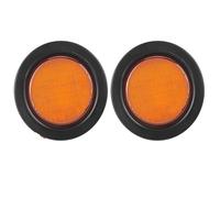 Reflector De Parachoques Trasero Coche Luz Trasera LED Redonda Para Remolque De 2,5 Pulgadas Con Ojal, Lámpara De Liquidación De Indicador Lateral De 13 LED(2pc Yellow Light)