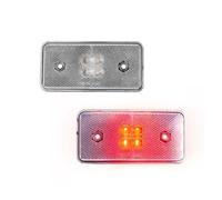 Reflector De Parachoques Trasero Coche Para Benz Para W463 Clase G Para G500 G550 G55 2002-2014 Luces De Guardabarros Laterales LED Luces De Posición Lateral De Coche(Clear Lens Rear)