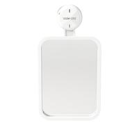 Reflector de vanidad, disco con base de succión de bloqueo fuerte, afeitado portátil de viaje, ligero e irrompible, vidrio transparente resistente a la niebla para un reflejo sin vapor