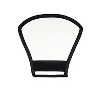 Reflector difusor de doble cara plateado/blanco con correa elástica de fijación para la mayoría de luces de velocidad, flashes, difusor de luz de caja de luz