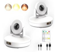Reflector interior led inalámbrico, iluminaciones recargables batería alimentada luz de imagen con control remoto, Stick Spot luces con Dimmable para la pantalla de arte de la pared Pintura Acento