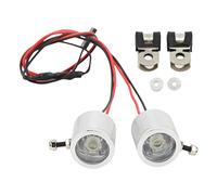 Reflector LED de alta luminosidad RC de 3 W, faro de coche con control remoto inalámbrico y carcasa de aleación de aluminio, luz de techo de 5-12 V para coches RC a escala 1/5,