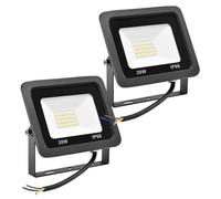 Reflector Led for Exteriores de 20 W, Lámpara de Trabajo Blanca con Luz Diurna de 6000 K, Luz Exterior Impermeable y Segura Ip66, Adecuada for Dar Sombra en Patios, Garajes, Campos Deportivos(2pcs)