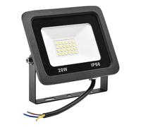 Reflector Led for Exteriores de 20 W, Lámpara de Trabajo Blanca con Luz Diurna de 6000 K, Luz Exterior Impermeable y Segura Ip66, Adecuada for Dar Sombra en Patios, Garajes, Campos Deportivos(1pcs)