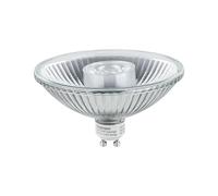 Reflector LED Paulmann QPAR111 GU10, 6,5 W, 2700 K, plateado | Lámpara reflectora regulable, luz dirigida, respetuosa con la vista, vida útil de 15 000 horas, ángulo de emisión de 24°