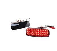 Reflector Luz Parachoques Trasero Para Peugeot 107 206 607 Para Expert 2X Luz reflectora de parachoques trasero LED roja(2Piece black LENS)