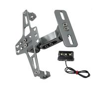 Reflector para matrícula Soporte de matrícula Trasera Ajustable Compatible con Honda Hornet 900 600 CB600F 1998-2014, luz LED(Titanium)