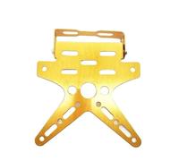Reflector para matrícula Soporte de Montaje para Placa matrícula Motocicleta, Cubierta Aluminio Ajustada para(Gold)