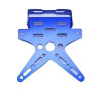 Reflector para matrícula Soporte de Montaje para Placa matrícula Motocicleta, Cubierta Aluminio Ajustada para(Blue)