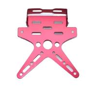 Reflector para matrícula Soporte de Montaje para Placa matrícula Motocicleta, Cubierta Aluminio Ajustada para(Red)