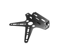 Reflector para matrícula Soporte de Montaje para Placa matrícula Motocicleta, Cubierta Aluminio Ajustada para(Black)