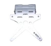 Reflector para matrícula Soporte de Montaje para Placa matrícula Motocicleta, Cubierta Aluminio Ajustada para(Silver)