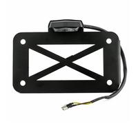 Reflector para matrícula Soporte de Placa matrícula Motocicleta Montaje Lateral con Eje 0,75", Soporte luz Trasera LED Compatible Bobber, Honda, Cafe Racer