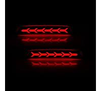 Reflector Parachoques Trasera Compatible Con Chevrolet Para Chevy Para Trax 2012 2013 2014 Luz Señal Giro Dinámica De Advertencia Freno Luces Reflectoras Parachoques Trasero Coche(Red,B)