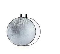 Reflector Redondo para fotografía, Difusor Reflector fotográfico Plegable 5 en 1, Multicolor, Redondo, Ovalado, Varios tamaños(30cm Silver White)