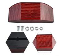 Reflector trasero para bicicleta de montaña, película de luz de seguridad acrílica ancha para portabicicletas trasero 15-80 mm, montaje ajustable legal del Reino Unido