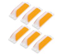 Reflectores 6 Piezas Rectangulares de Carretera | Marcador Reflectante para Pavimento, Guía Visible en Autopistas y Zonas de Obra, Uso en Bordillos