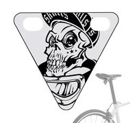 Reflectores de bicicleta para conducción nocturna - Señales de seguridad para ciclismo de carretera - Escudo triangular decorativo para excursiones familiares, adultos, bicicleta de montaña, viajeros