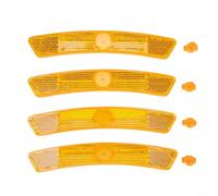Reflectores de radios de bicicleta, 4 piezas para bicicletas de montaña, piezas de borde de acero que proporcionan una mayor visibilidad nocturna para mejorar la seguridad del ciclismo (amarillo)