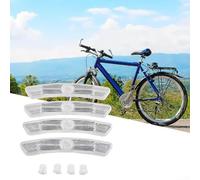 Reflectores de radios de bicicleta, paquete de 4 para mejorar la seguridad y visibilidad de ciclismo nocturno (blanco)