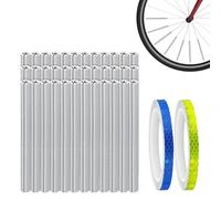 Reflectores de radios para Ruedas de Bicicleta, 36 Piezas Impermeables de Alta Visibilidad, Clips Reflectantes para Ciclismo de montaña, para Bicicleta de Carretera, al Aire Libre, Viajes,