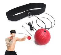 Reflejo de Boxeo, Diadema Ajustable, Bola de reacción, Se Utiliza para el Entrenamiento de Boxeo Artes Marciales Fitness Entrenamiento de Capacidad de reacción con un enhebrador de Cuerda de Repuesto