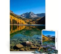 Reflejo de Lago Alpino en otoño Rompecabezas para Adultos de 1000 Piezas Mejora la Memoria Agradable Tiempo de Ocio Corte de precisión (50x75cm)