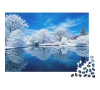 Reflejo en Paisaje Invernal Rompecabezas 1000 Piezas Premium para Adultos - Ajuste Relajación Regalo Original Cumpleaños 70x50cm/1000pcs