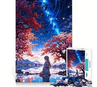 Reflejo Estrellado Serenidad Junto al Lago Rompecabezas de 1000 Piezas para Adolescentes Juguete de lógica Rompecabezas Divertido para armar Corte de precisión Regalo Elegante 38x52cm