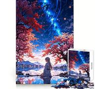 Reflejo Estrellado Serenidad Junto al Lago Rompecabezas de 1000 Piezas para Adolescentes Juguete de lógica Rompecabezas Divertido para armar Corte de precisión Regalo Elegante 38x52cm