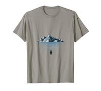Reflejo Pinguino Bajo Montanas Hielo Y Mar Camiseta