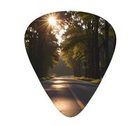 Reflejos de árboles Púas de guitarra en tamaños finos, medianos y gruesos, juego de 12 piezas, adecuado para guitarra eléctrica y varios instrumentos