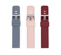 Reflex Active Reloj inteligente intercambiable de 20 mm, juego de correa roja, rosa y azul, talla única, Acero inoxidable