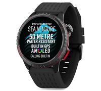 Reflex Active SeaVenture - Reloj Inteligente AMOLED GPS con Correa Negra, 50 m