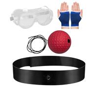 Reflex Ball Headband Set - Wearable Punching Ball, Multipurpose Speed Training Equipment, Banda elástica | Reaction Response Trainer for Beginners Professional Boxers Fitness Coordination Training