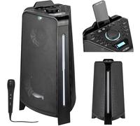 Reflexion Altavoz portátil Recargable con FM/USB/Bluetooth/Mic, Luces auxiliares y LED, Ideal para Fiestas, Camping, Barco y al Aire Libre