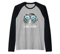 Reflexión de Buceo del Explorador Submarino del Lago Tahoe Camiseta Manga Raglan