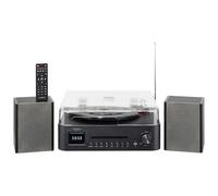 Reflexion HIF2082DAB Tocadiscos Retro con Altavoz y Bluetooth | Sistema de música con Dab+, CD, FM, grabación de MP3 USB, Pantalla a Color, Despertador y Temporizador de sueño, Juego Completo con