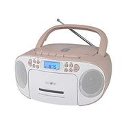 Reflexion Reproductor de CD y casete RCR2260 – PLL FM, LCD, Aux, Auriculares – Blanco y Rosa