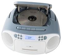 REFLEXION RCR2260 - Reproductor de CD (radio FM PLL, pantalla LCD, entrada auxiliar, conector para auriculares), color blanco y azul