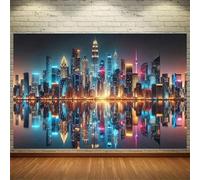 Reflexiones de Edificios de la Ciudad Puzle de 2000 Piezas 100x70 cm - Rompecabezas DIY Pintura, Entretenimiento Creativo Adultos Mayores de 14 años Decoración del Hogar