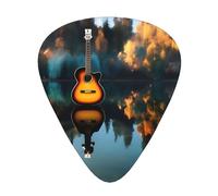 Reflexiones de guitarra de lago, 12 púas de guitarra, aptas para amantes, 3 grosores diferentes: 0,46, 0,71 y 0,96 mm