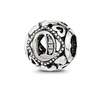 Reflexiones de plata de ley 925 con circonita cúbica y diamantes de imitación, nombre personalizado, monograma inicial, joyería para mujer