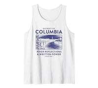 Reflexiones del río Columbia y poder escrito Camiseta sin Mangas