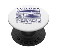 Reflexiones del río Columbia y poder escrito PopSockets PopGrip Adhesivo