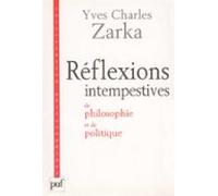 Réflexions Intempestives De Philosophie Et De Politique (ebook)