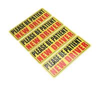 Reflexivo, Nuevo Imán de Conductor, Resistente a la Intemperie con Fondo Amarillo Brillante, Conjunto de 4 Piezas Pegatina de Conductor, Simple Limpiar y Quitar, para Coches